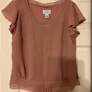 Ann Taylor Loft dusty rose blouse